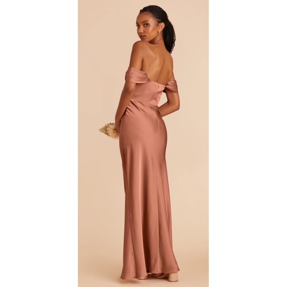 Birdy Grey Mia Matte Satin Dress Desert Rose Small New With Tags - Picture 2 of 10
